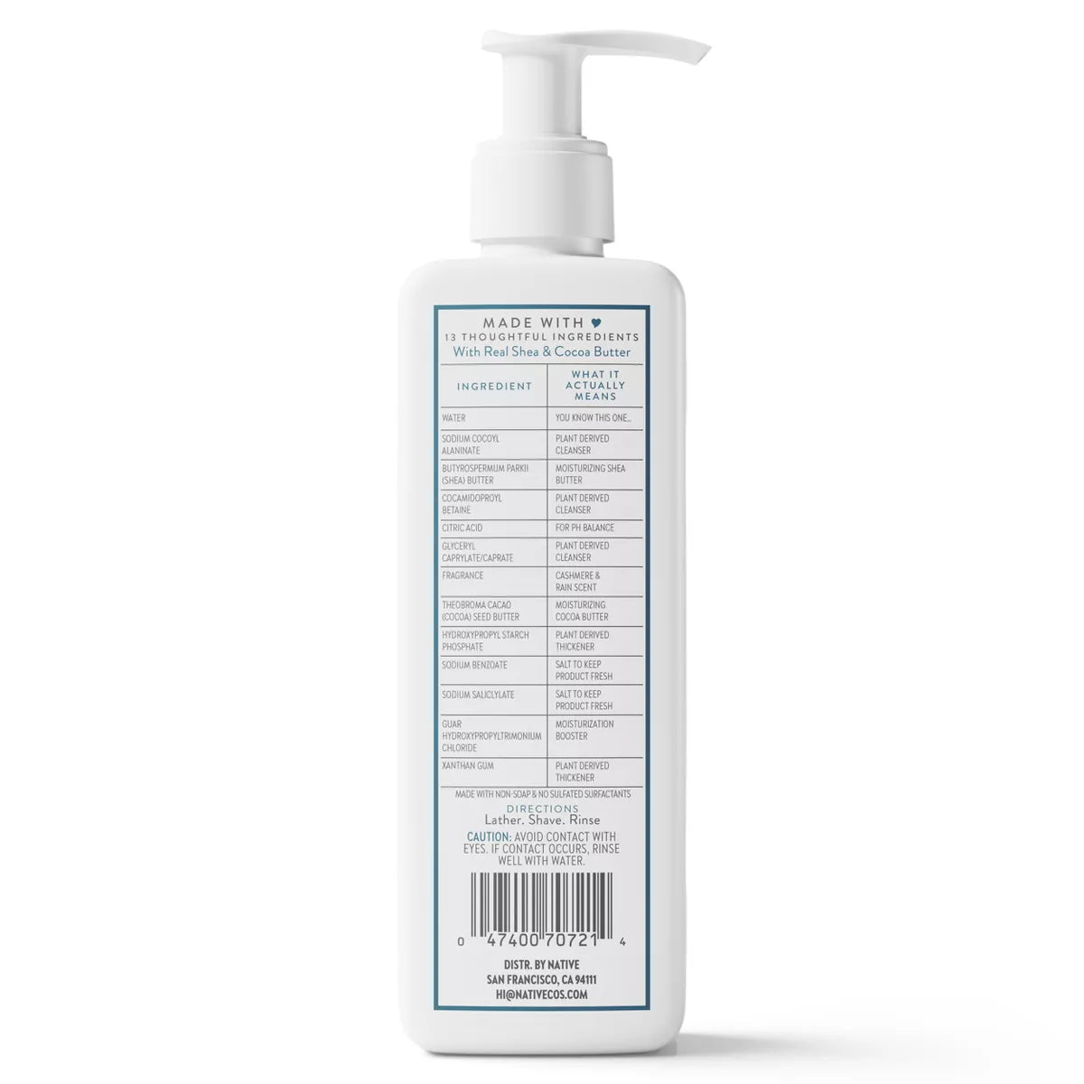 Native Cashmere & Rain Shaving Cream - 7.6 Fl Oz