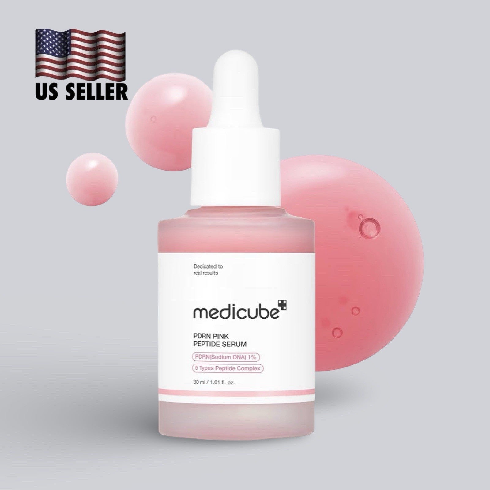 Medicube PDRN Pink Peptide Serum 1.01 Fl Oz– SALMON DNA | Anti-Aging Care