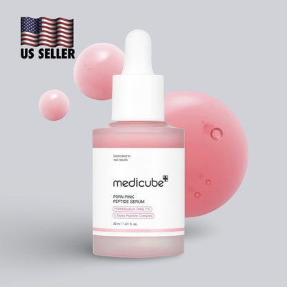 Medicube PDRN Pink Peptide Serum 1.01 Fl Oz– SALMON DNA | Anti-Aging Care