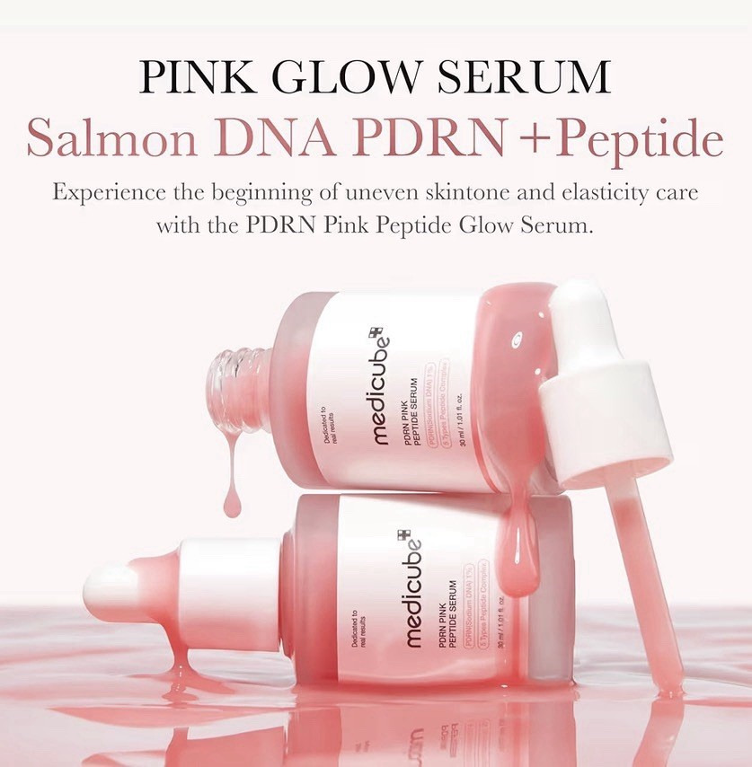 Medicube PDRN Pink Peptide Serum 1.01 Fl Oz– SALMON DNA | Anti-Aging Care