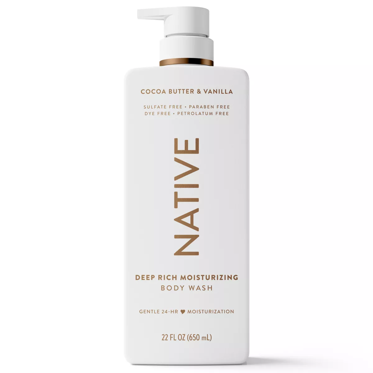 Native Moisturizing Body Wash - Cocoa Butter & Vanilla - 22 Fl Oz