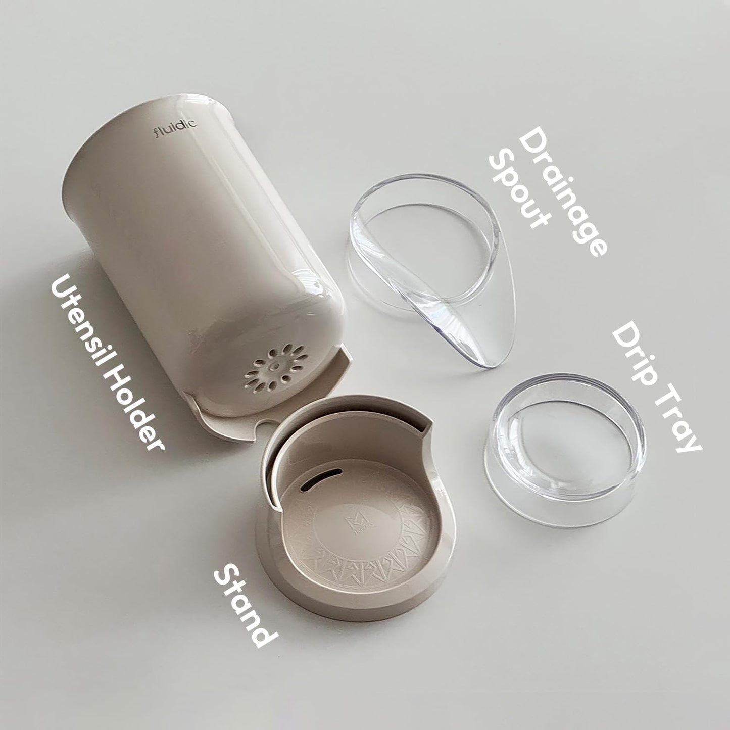 Carrotez Utensil Drying Holder for Kitchen Counter, Self Draining, Small Utensil