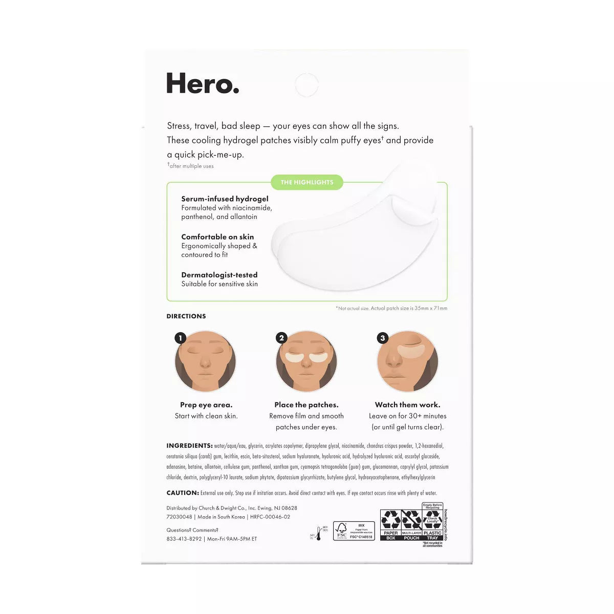 Hero Mighty Patch for Tired Eyes - 6Ct