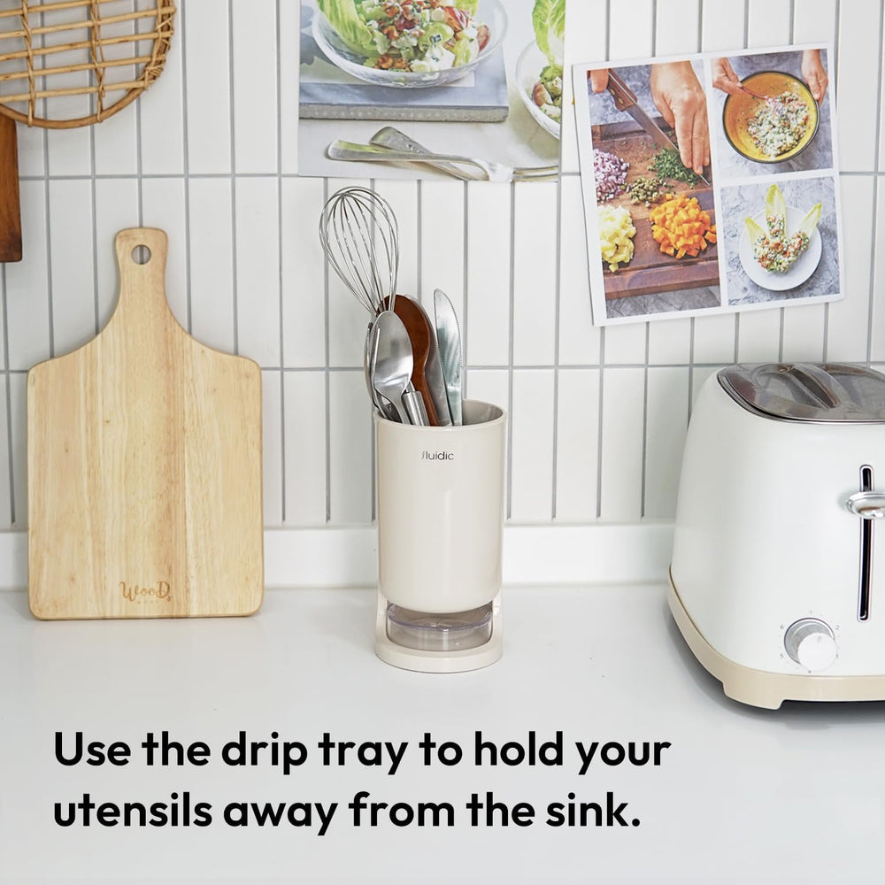 Carrotez Utensil Drying Holder for Kitchen Counter, Self Draining, Small Utensil