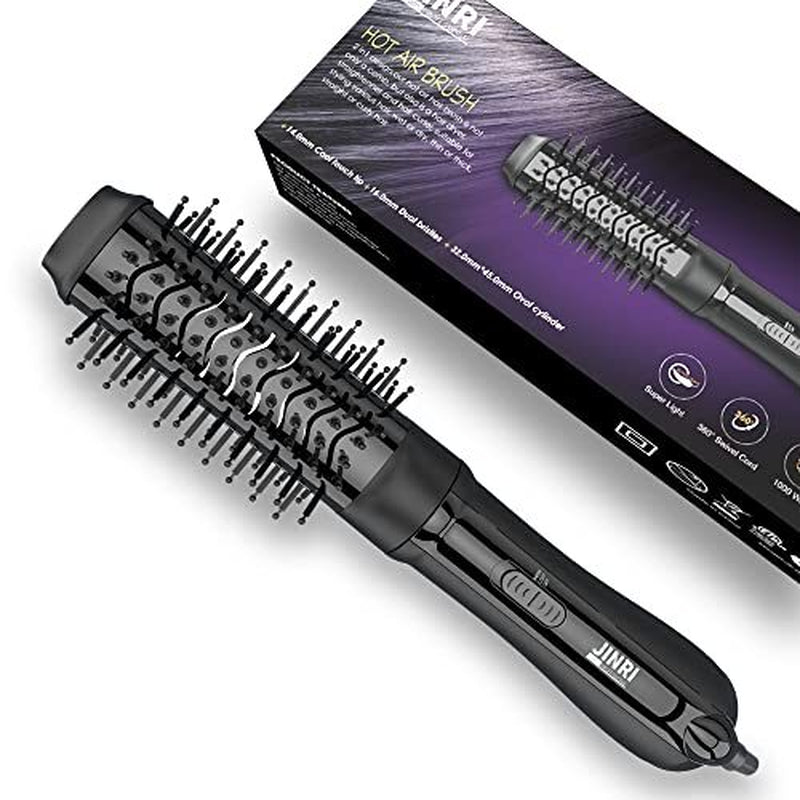 Cepillo Secador De Aire Caliente Con Voluminizador Y Moldeador De Barril Ovalado