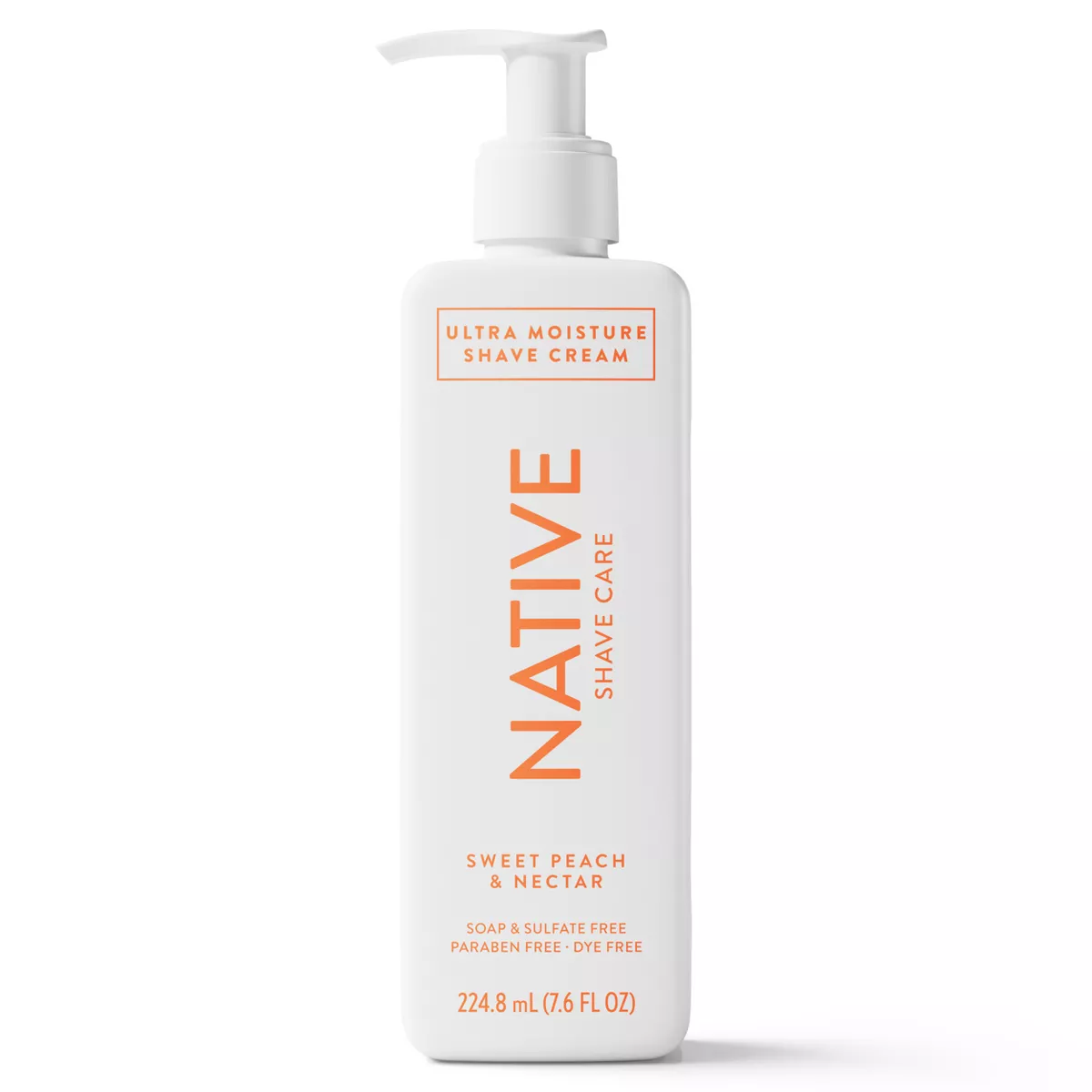 Native Sweet Peach & Nectar Shaving Cream - 7.6 Fl Oz