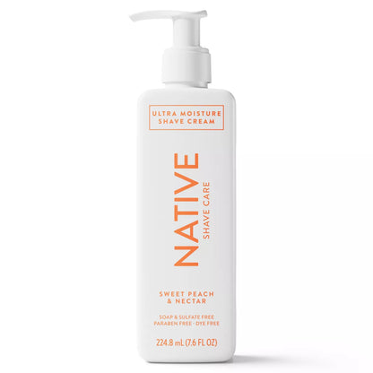 Native Sweet Peach & Nectar Shaving Cream - 7.6 Fl Oz