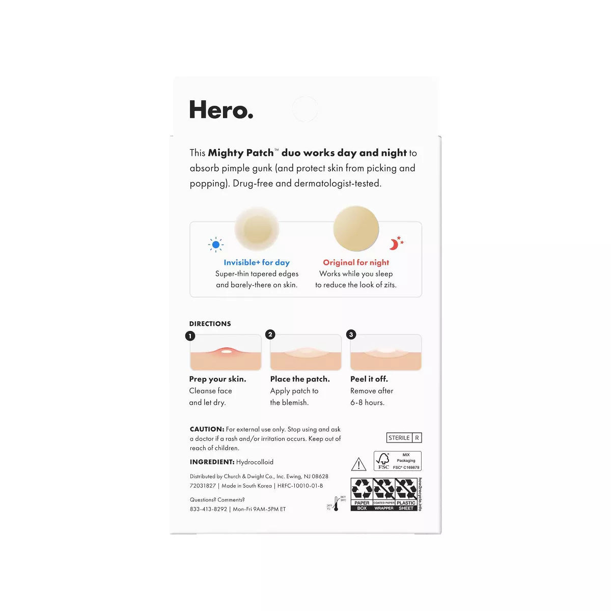 Hero Cosmetics Mighty Patch Day & Night - 36Ct