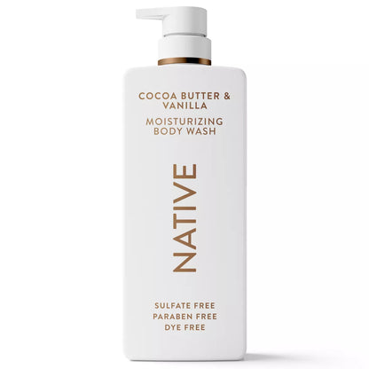 Native Moisturizing Body Wash - Cocoa Butter & Vanilla - 22 Fl Oz