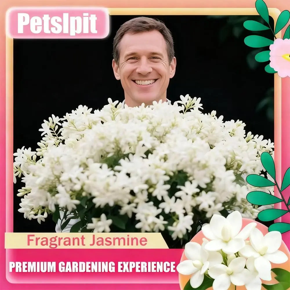 For 50 Non-Gmo Climbing Silver Jasmine Seeds - Aromatic Evergreen, Ideal Decor Choice for Garden & Balcony Fragrant