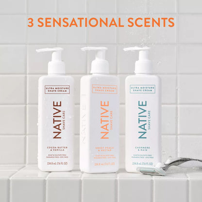 Native Sweet Peach & Nectar Shaving Cream - 7.6 Fl Oz