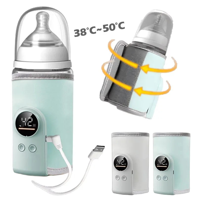 USB Baby Milk Warmer Baby Nursing Cup Heater Portable Smart Temperature Control Bottle Warmer Sleeve Outdoor Travel Accessories