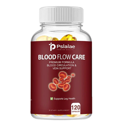 Blood Flow Care - Advanced Formula Contains Niacin, Ginger,L-Arginine To Support Heart Health - 120 Capsules