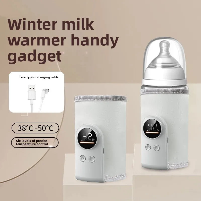 USB Baby Milk Warmer Baby Nursing Cup Heater Portable Smart Temperature Control Bottle Warmer Sleeve Outdoor Travel Accessories