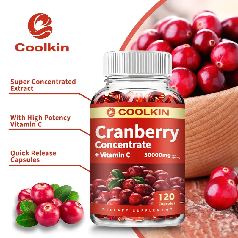Cranberry Extract Supplement - Urinary Tract Health Capsules To Boost Immunity