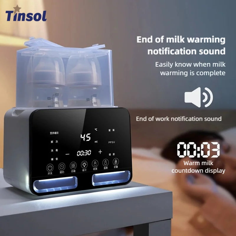 TINSOL New Smart Milk Warmer Baby Bottle Thermos Multi-functional Quick Baby Products Breastmilk Warmer Bottle Sterilizer