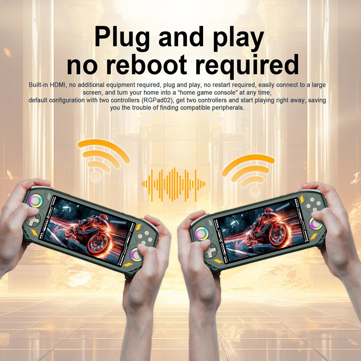 AISLPC RG52 MINI Handheld Game Console RK3562 CPU EmuELEC System 2.4G WIFI Bluetooth 5.5