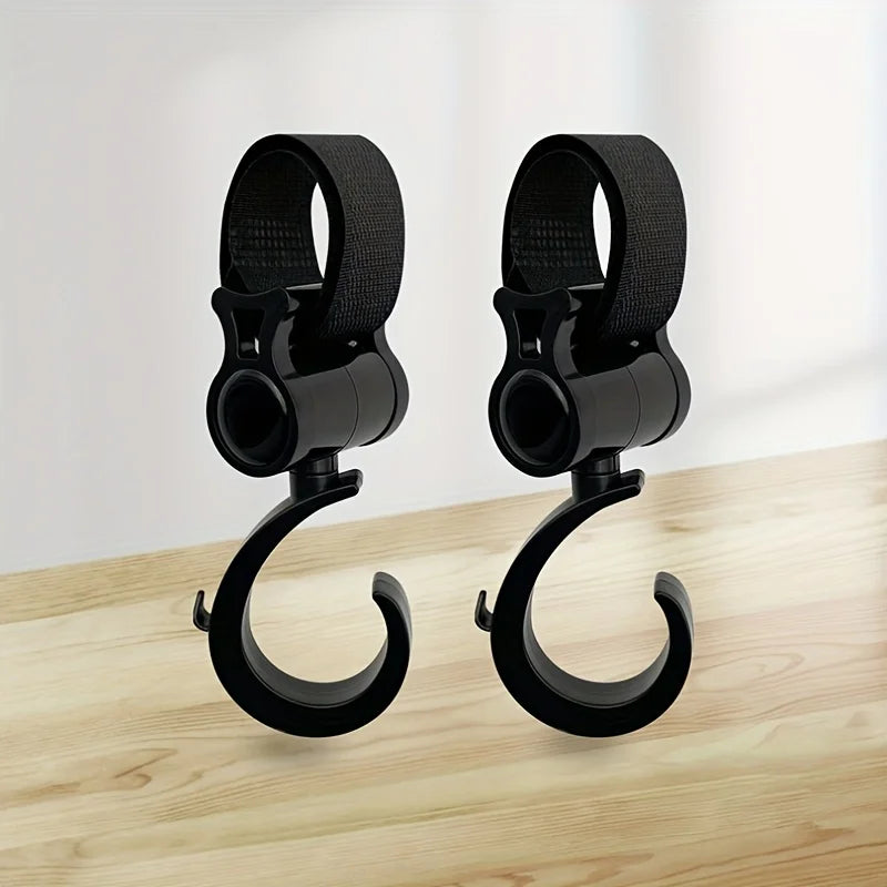 360° rotate Hook, Baby Stroller Hook, Trolley Hook, Multi-Functional Hook, Crib Hook