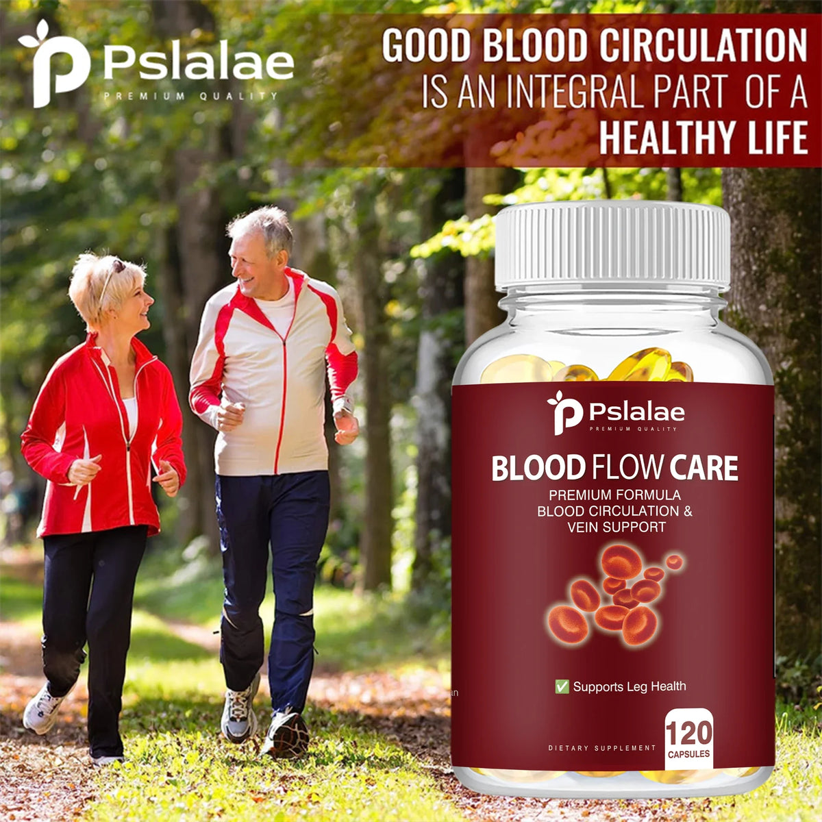 Blood Flow Care - Advanced Formula Contains Niacin, Ginger,L-Arginine To Support Heart Health - 120 Capsules