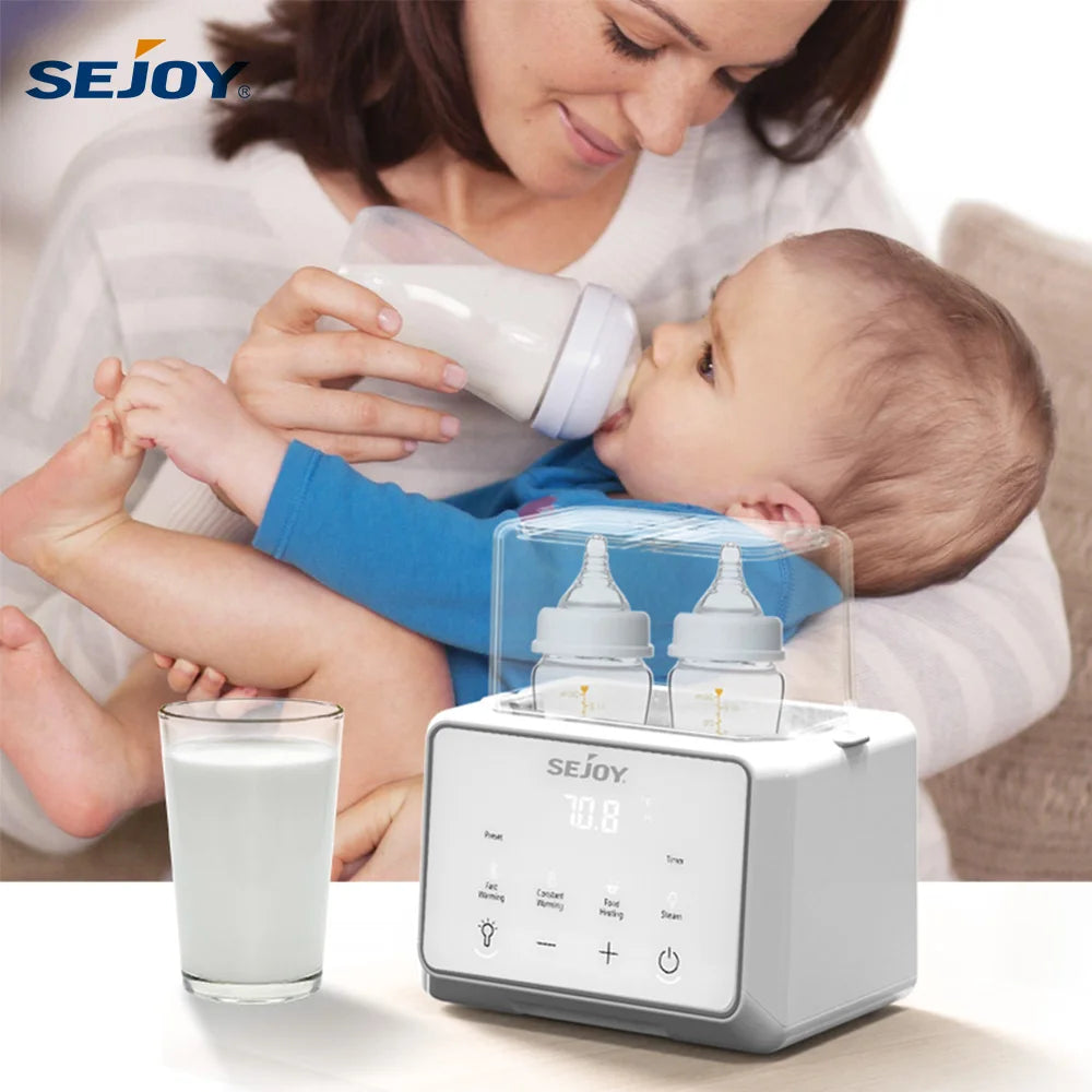 Sejoy Baby flessenwarmer en sterilisator 6-in-1 Multifunctionele Baby Water Warmer,Breast Feeding Essentials Formula Milk Warmer