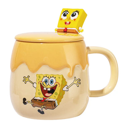 New Potdemiel Spongebob Squarepants Ceramic Water Cup Kawaii Patrick Star Mug Ins Korean Cartoon Anime Friends Birthday Gift