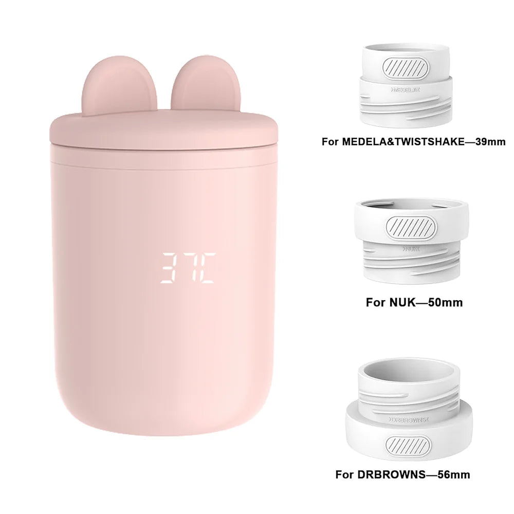 BornBL N1S Portable Baby Bottle Warmer, Fast Heating Travel Milk Warmer, 8800mAh Breastmilk  Warmer On The Go with 3 Adapters