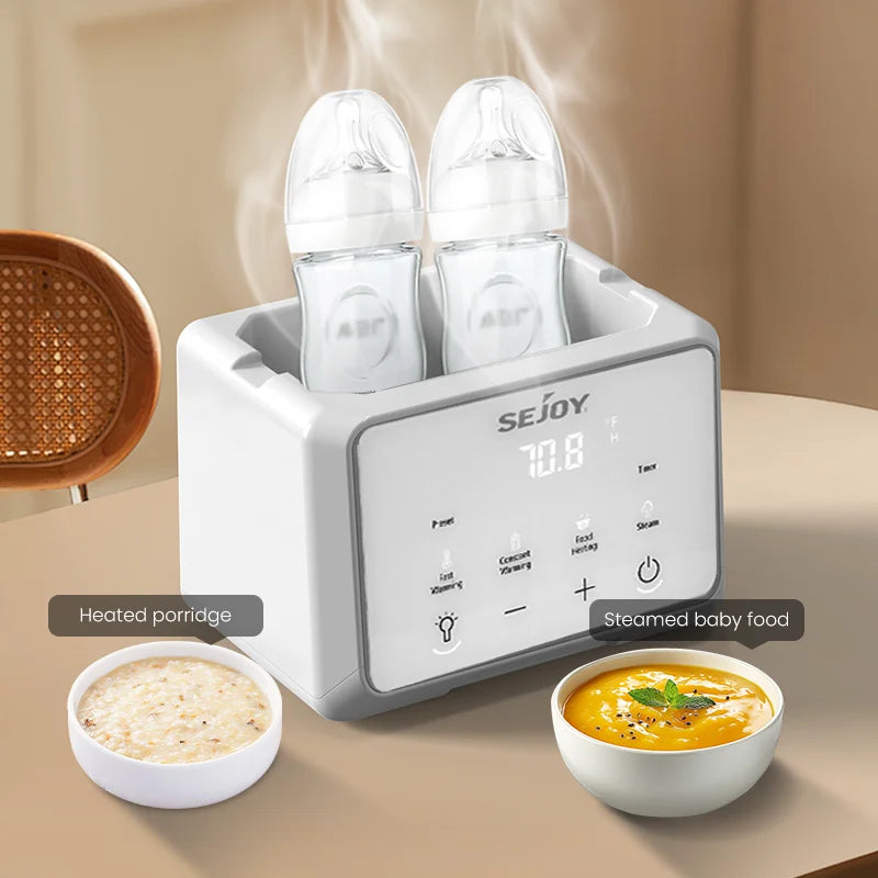 Sejoy Baby flessenwarmer en sterilisator 6-in-1 Multifunctionele Baby Water Warmer,Breast Feeding Essentials Formula Milk Warmer