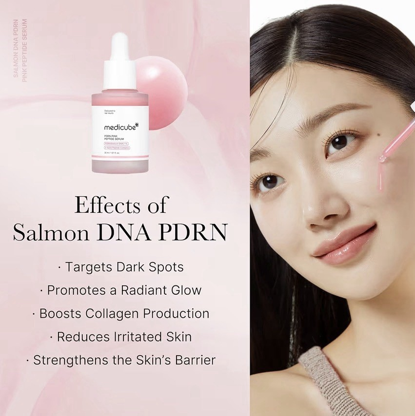 Medicube PDRN Pink Peptide Serum 1.01 Fl Oz– SALMON DNA | Anti-Aging Care